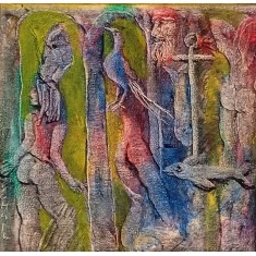 Tassaduq Sohail, 8 x 8 Inch, Oil on Board, Figurative Painting, AC-TS-034